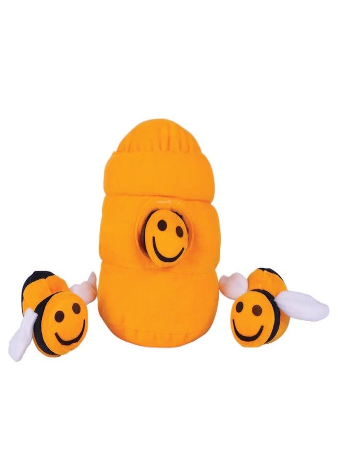 Self Lub 2 in 1 Beehive Puzzle Plush Toy with 3 Detachable Bees for Dogs | Animal Soft Toys | Stuff Toy - Image 1